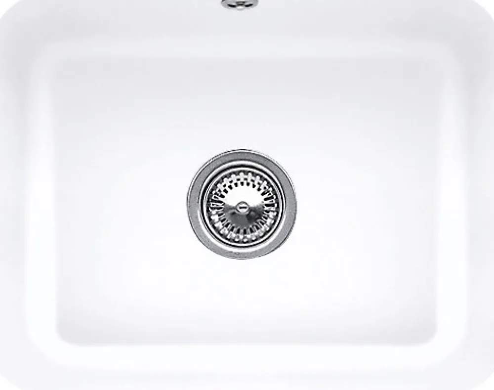 Villeroy & Boch Évier sous-plan en céramique 1 cuve à encastrer Cisterna blanc brillant