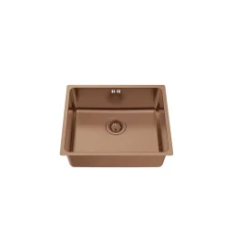 Essebagno Évier sous-plan en inox finition cuivre 1 bac à encastrer Inoxa 54