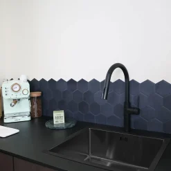 Evier Et Robinet De Buanderie|Essebagno Évier sous-plan en inox finition noir mat 1 bac à encastrer Inoxa 54