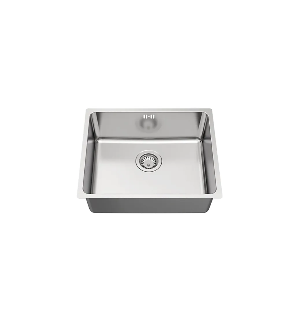 Essebagno Évier sous-plan en inox finition gris 1 bac à encastrer Inoxa 54