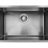 Essebagno Évier sous-plan en inox finition gun métal 1 bac à encastrer 76