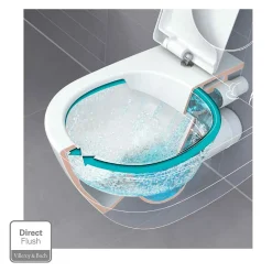 Villeroy & Boch Architectura, Combipack Cuvette suspendue à fond creux sans bride, avec abattant frein de chute