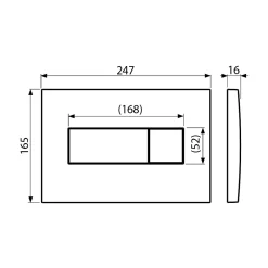 Villeroy & Boch Bâti-support sol-mur avec plaque de déclenchement 3/6 L Noire