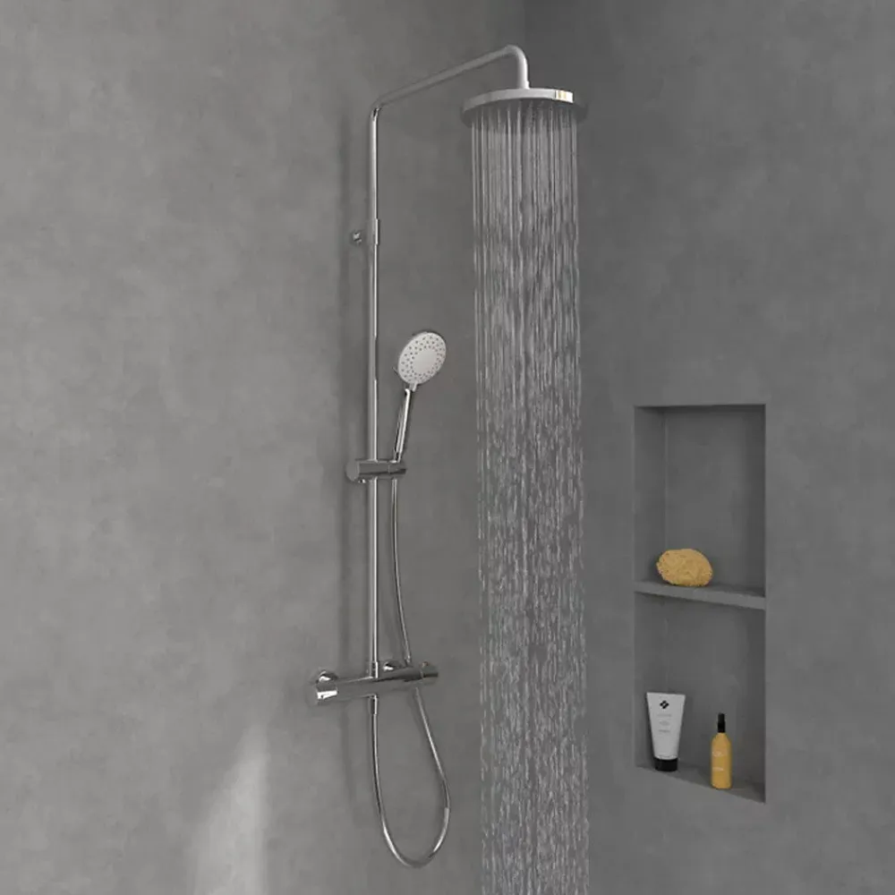 Villeroy & Boch Colonne de douche 230, avec mitigeur thermostatique et douchette 3 jets Chrome