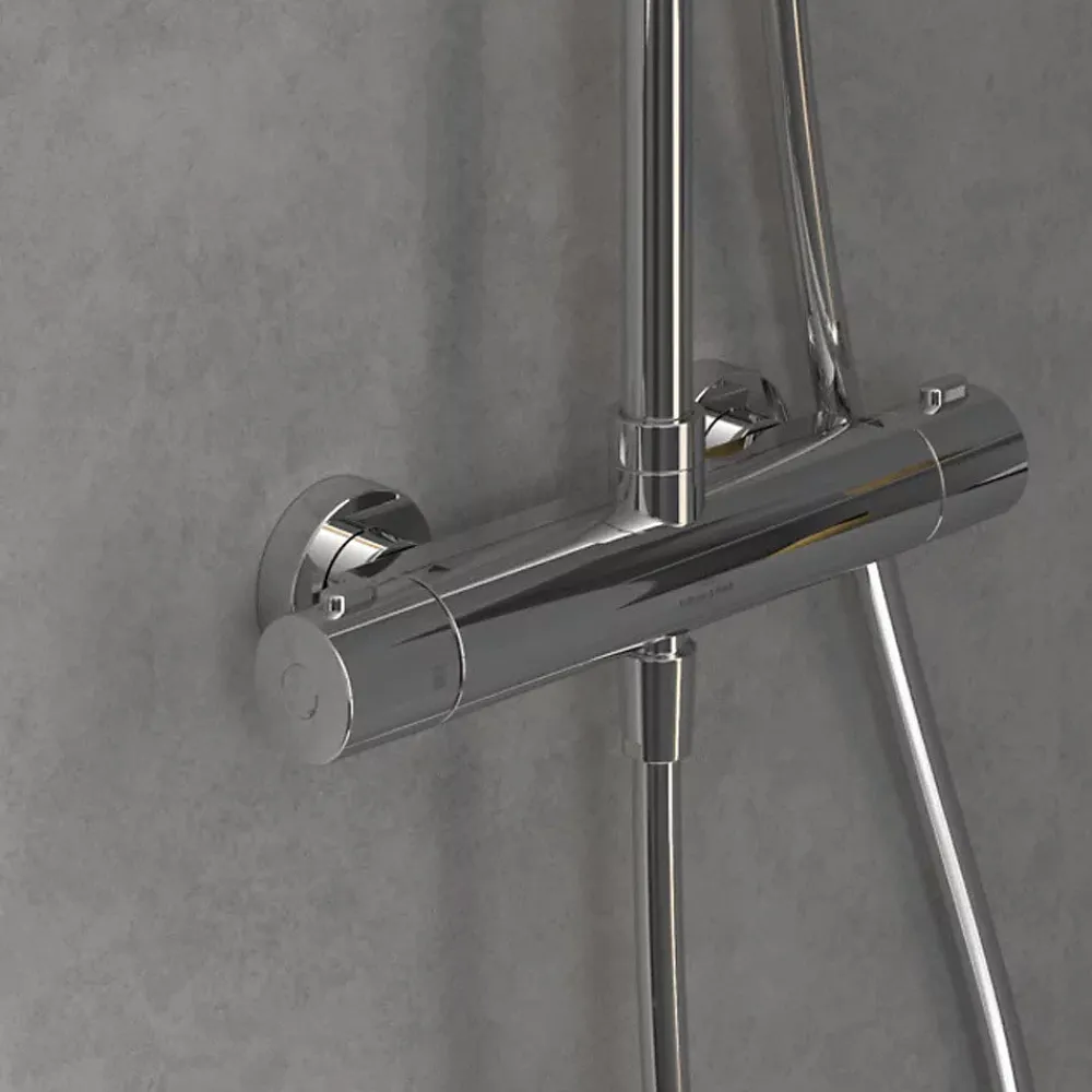 Villeroy & Boch Colonne de douche 230, avec mitigeur thermostatique et douchette 3 jets Chrome