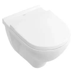 Wc Suspendu|Villeroy & Boch O.novo, Cuvette suspendue sans bride, avec abattant amovible et frein de chute