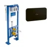 Villeroy & Boch Pack Bâti-support autoportant ViConnect + Plaque de commande noir mat