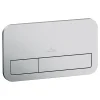 Wc Suspendu|Villeroy & Boch ViConnect Plaque de déclenchement WC 200S, Chromé mat