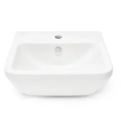 Lavabo|Vitra Integra Lavabo suspendu 50x43 cm avec trou pour robinetterie au milieu, Blanc (7048-003-0001)