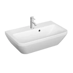 Lavabo|Vitra Integra Lavabo suspendu 60x36 cm avec trou pour robinetterie au milieu, Blanc (7088-003-0001)