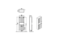 Vitra Meuble de salle de bain bas Root 55x155x25 cm bleu mat (ROOTN55TM)