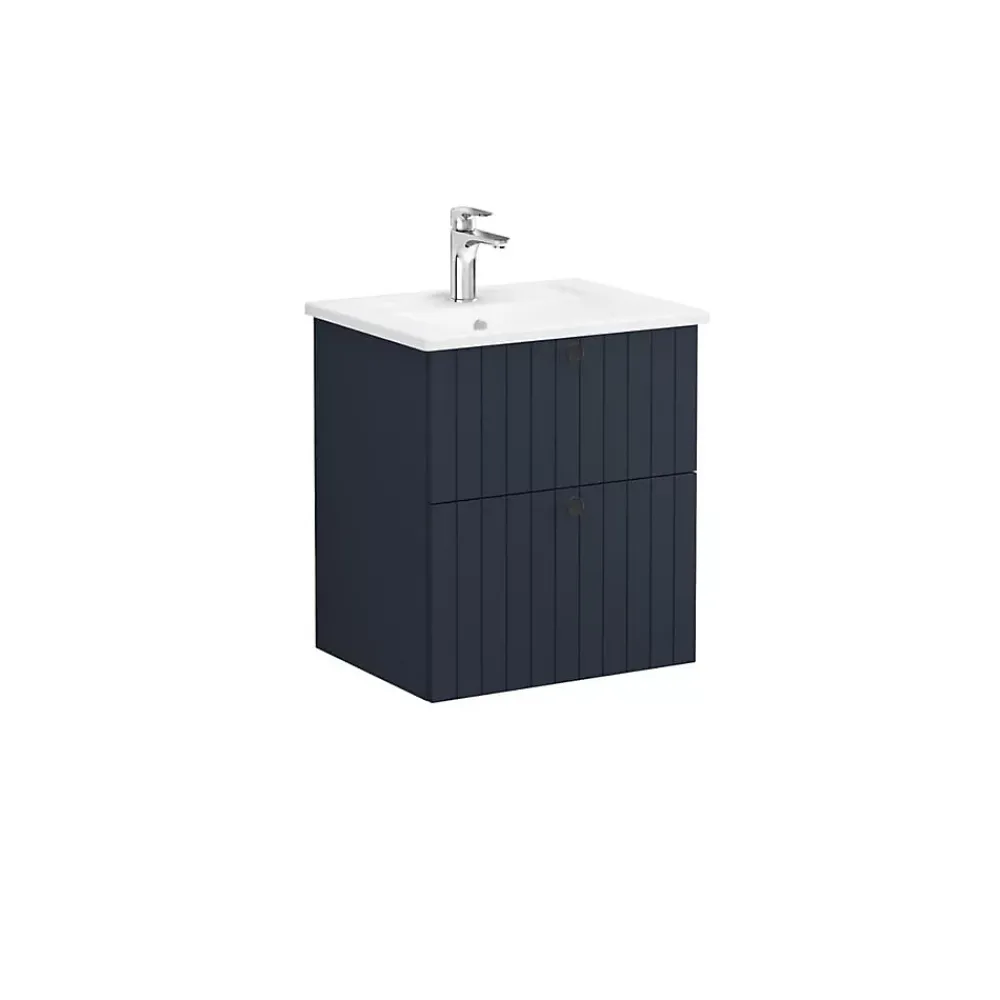 Lave-Mains|Vitra Meuble de salle de bain avec lavabo Root 60x67x46 cm bleu mat (ROOTG60BINTS)