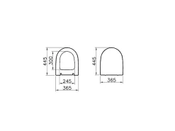 Vitra SENTO Abattant ultra-fin frein de chute (120-003R009)
