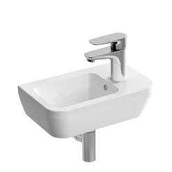 Vitra Set Lave-mains 37x22 cm avec trou pour robinetterie sur la droite + siphon (7091-003-0029-SET)