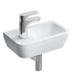 Lavabo|Vitra Set Lave-mains 37x22 cm, trou pour robinet à gauche + siphon (7090-003-0028-SET)