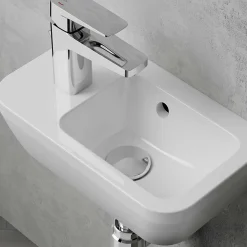 Lavabo|Vitra Set Lave-mains 37x22 cm, trou pour robinet à gauche + siphon (7090-003-0028-SET)
