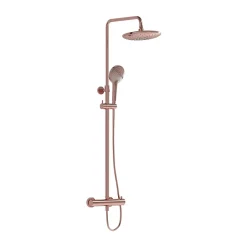 Vitra AquaHeat Bliss 240 2F colonne de douche cuivre avec mitigeur thermostatique et pomme de tête pluie ronde