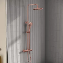 Vitra AquaHeat Bliss 240 2F colonne de douche cuivre avec mitigeur thermostatique et pomme de tête pluie ronde