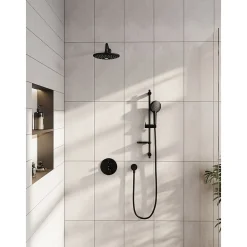 Colonne De Douche Sans Robinetterie|Vitra Bliss set de douche noir mat (douchette, flexible et barre)