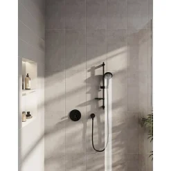 Colonne De Douche Sans Robinetterie|Vitra Bliss set de douche noir mat (douchette, flexible et barre)