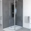 Paroi De Douche|Aurlane Volet pivotant pour paroi de douche fixe - 40x200cm - Verre transparent 6mm - Profile Chromé
