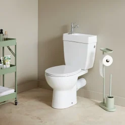Planète Bain WC à poser avec lave-mains intégré sans bride sortie horizontale - Manila duo