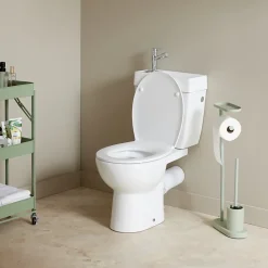 Planète Bain WC à poser avec lave-mains intégré sans bride sortie horizontale - Manila duo