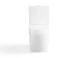Wc À Poser|Vente-unique WC à poser blanc brillant en céramique - Evacuation verticale - NAGILAM