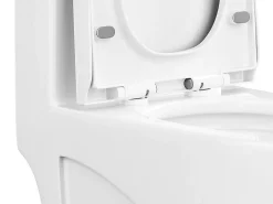 Wc À Poser|Vente-unique WC à poser blanc brillant en céramique - Evacuation verticale - NAGILAM