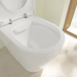 Wc À Poser|Villeroy & Boch WC à poser compact sans bride sortie horizontale VILLEROY ET BOCH Avento avec abattant frein de chute + Nettoyant
