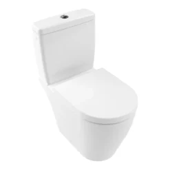 Wc À Poser|Villeroy & Boch WC à poser compact sans bride sortie horizontale VILLEROY ET BOCH Avento avec abattant frein de chute