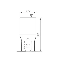 Rue Du Bain WC à Poser Monobloc avec Lave main intégré 37x70 cm Céramique - Modène