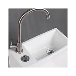Rue Du Bain WC à Poser Monobloc avec Lave main intégré Céramique 39x68cm - Creativ
