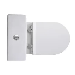 Wc À Poser|Ceramia WC à poser sans bride en céramique + abattant SoftClose + réservoir de chasse, alimentation par le bas, blanc (CEPX030RREXVPBI)