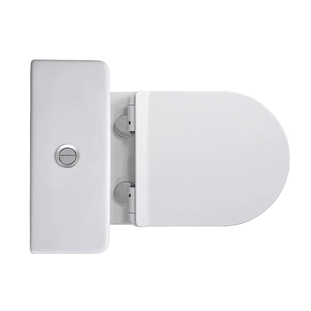 Wc À Poser|Ceramia WC à poser sans bride en céramique + abattant SoftClose + réservoir de chasse, alimentation par le bas, blanc (CEPX030RREXVPBI)