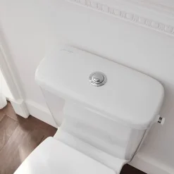 Jacob Delafon WC à poser sans bride sortie horizontale Gaspard avec abattant frein de chute déclipsable + Tabouret bois