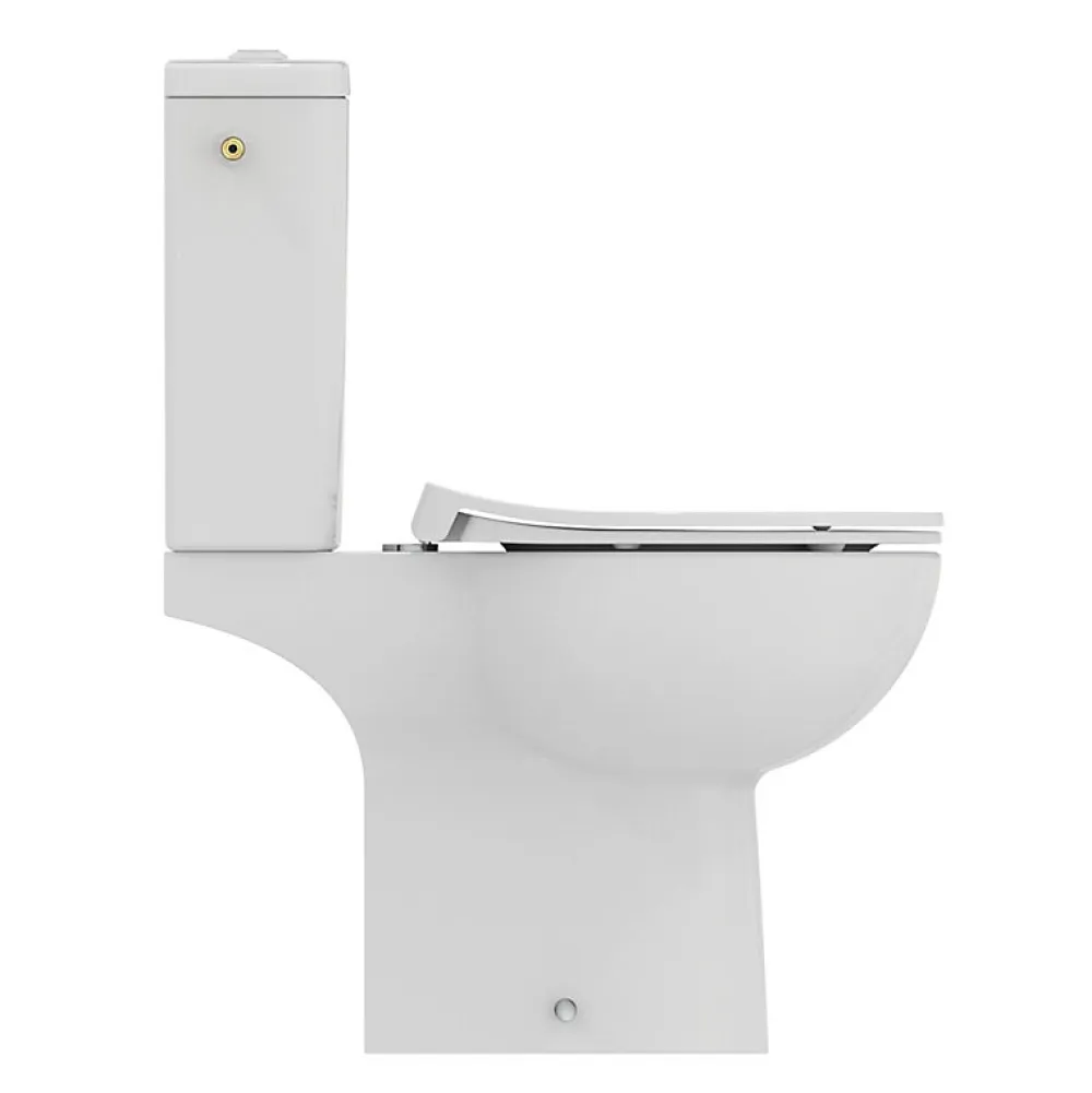Wc À Poser|Ideal Standard WC à poser sans bride sortie horizontale TIRSO RimLS+ avec abattant frein de chute