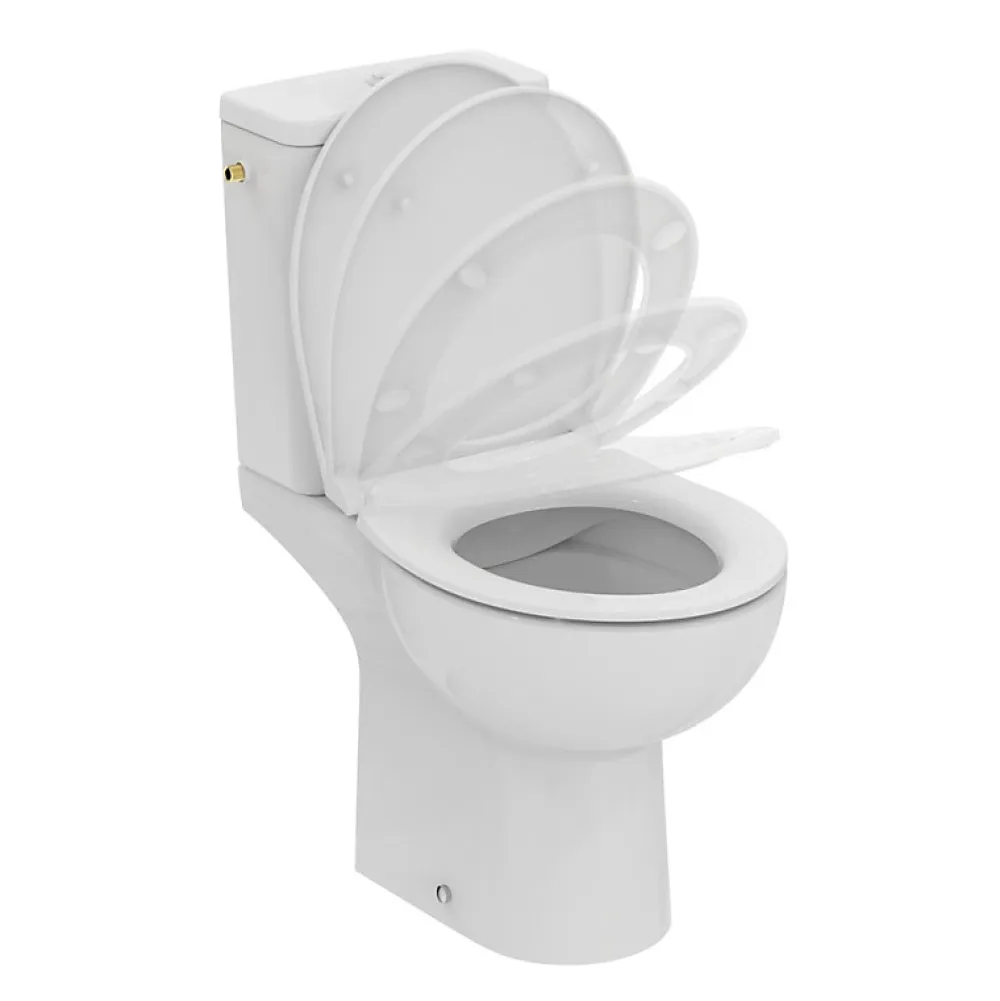 Wc À Poser|Ideal Standard WC à poser sans bride sortie horizontale TIRSO RimLS+ avec abattant frein de chute