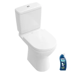 Villeroy & Boch WC à poser sortie verticale O.novo avec abattant frein de chute + nettoyant
