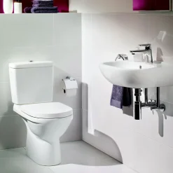 Villeroy & Boch WC à poser sortie verticale O.novo avec abattant frein de chute + nettoyant
