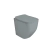 Kiamami Valentina Wc Affleurant En Céramique Gris Mat Sans Rebord