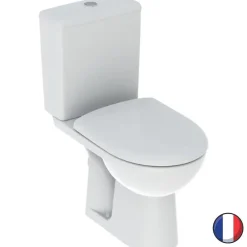 Geberit WC au sol sans bride SH Renova + abattant fermeture ralentie et déclipsable