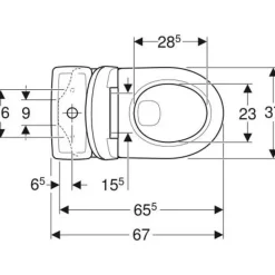 Geberit WC au sol sans bride SH Renova + abattant fermeture ralentie et déclipsable