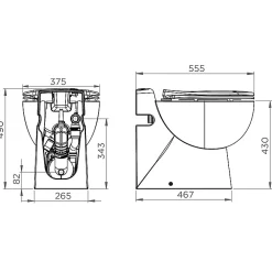 Wc Chimique Et Broyeur|SFA WC broyeur - 550 W - Sanicompact Pro Eco+ -
