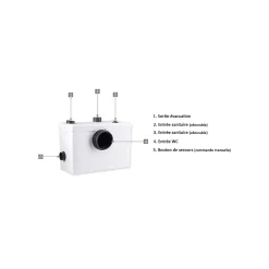 Bsf wc Broyeur adaptable 600 watts, Broyeur toilette -100 pour salle de bain ou WC, marque Française