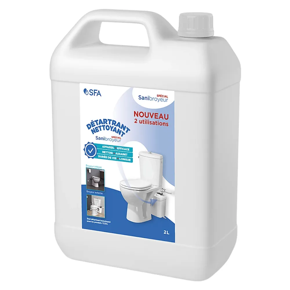 SFA WC broyeur avec abattant Sanicompact Leader + bidon détartrant 2L offert