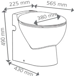 Wc Chimique Et Broyeur|SFA WC broyeur avec abattant sortie horizontale et verticale Sanicompact Leader