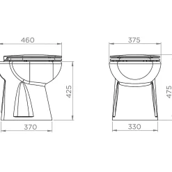 Setsan C WC broyeur compact puissance 500 W l.3670 x P.500 x H.460 mm