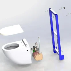 Watermatic WC broyeur suspendu W40SP Silence avec abattant