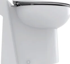 Wc Chimique Et Broyeur|TurboFlush WC broyeur compact l.24,5 x H.47 x P.54,5 cm, blanc en céramique anticalcaire, 500W, double chasse et abattant antibactérien